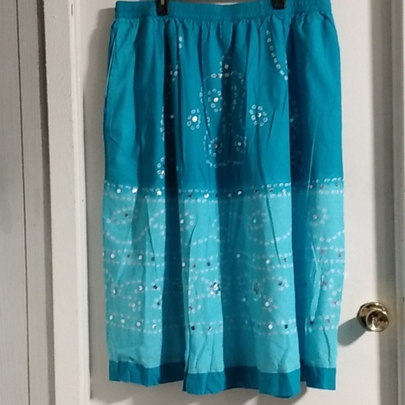 Women's Original Anthony's Torquiose Lined Skirt. Size 3x - Picture 2 of 7